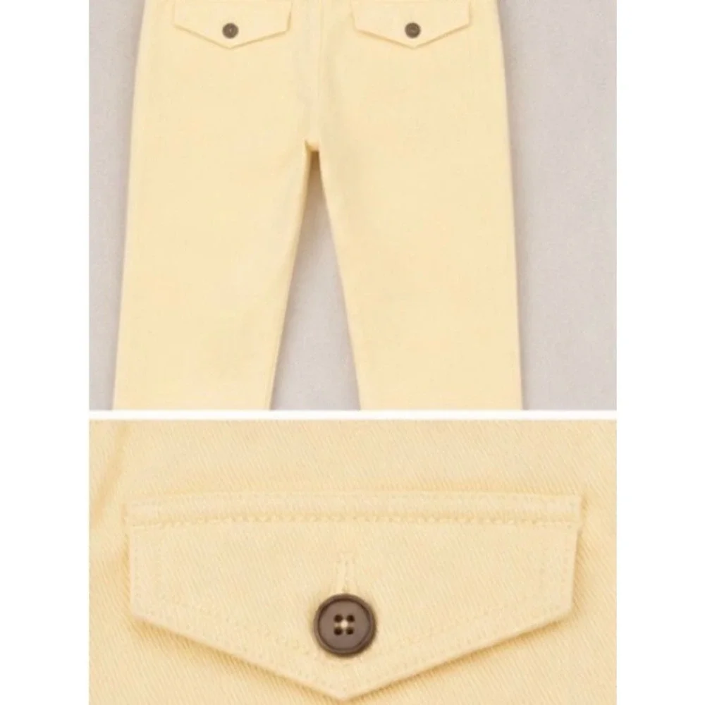 CAbi‎ Slim Leg Jeans - Pale Yellow Sz 4